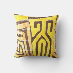Cojín Decorativo Tela Kuba Fatiga • Diseño de Patrimonio Afrocentri
