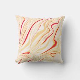 Cojín Decorativo Tela ondulada con tonos beige claro, curva rosa ro