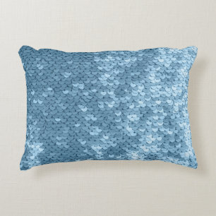 Cojín Decorativo Tela secuencial: Shimmer azul cielo.