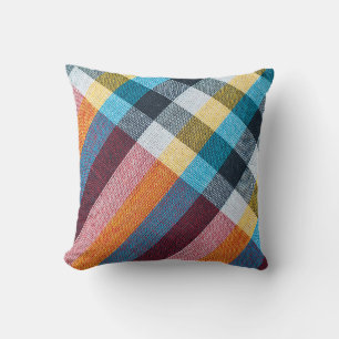 Cojín Decorativo Tela tailandesa: Textura de tela de cierre.