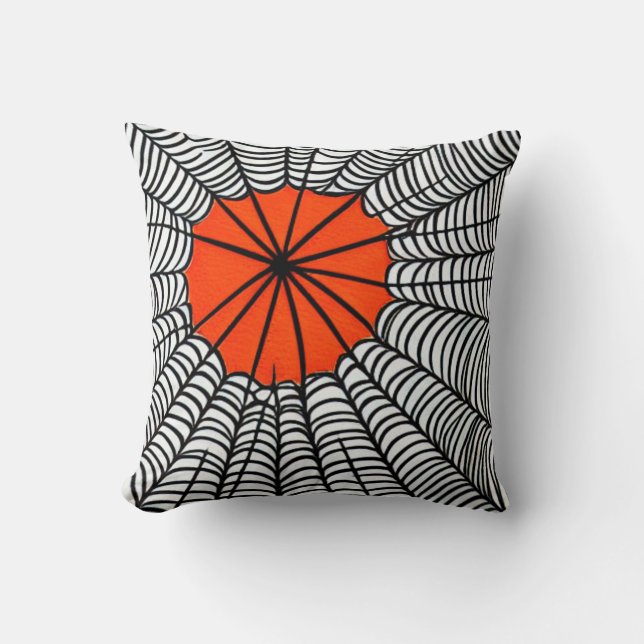 Cojín Decorativo Telaraña de Halloween (Anverso)