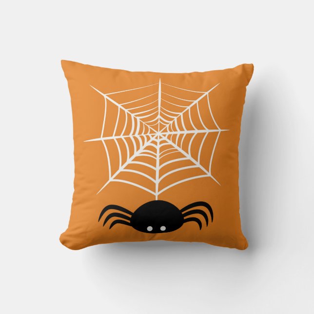 Cojín Decorativo Telaraña de Halloween  (Anverso)