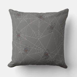 Cojín Decorativo telaraña y calabazas de Halloween