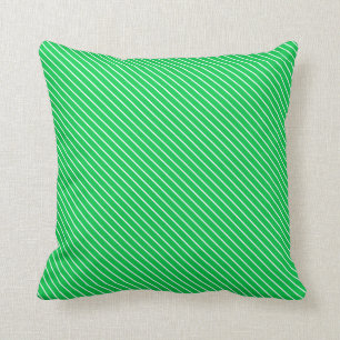 Cojín Decorativo Telas a rayas diagonales - verde esmeralda y