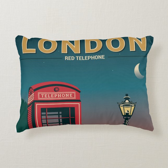 Cojín Decorativo Teléfono rojo de Londres (Anverso)