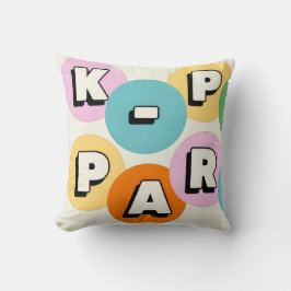 Cojín Decorativo Tema de fiesta de pop coreano K-pop con nombre per