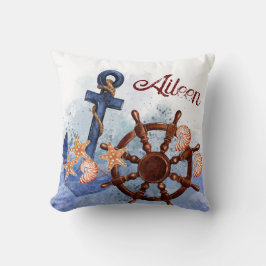 Cojín Decorativo Tema de la boda de playa Idea de regalo de la dama