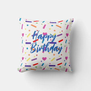 Cojín Decorativo Tema de la fiesta de cumpleaños de Sweet Sprinkle