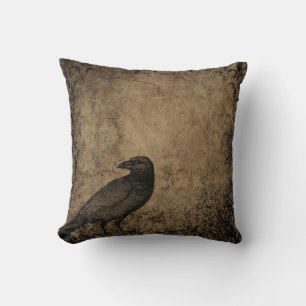 Cojín Decorativo Tema de Raven grunge halloween