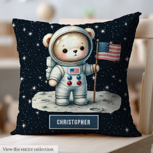 Cojín Decorativo Tema espacial Teddy Bear Pillow Bebé personalizado