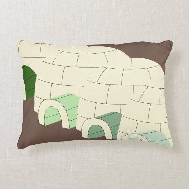 Cojín Decorativo Tema igloo (Anverso)