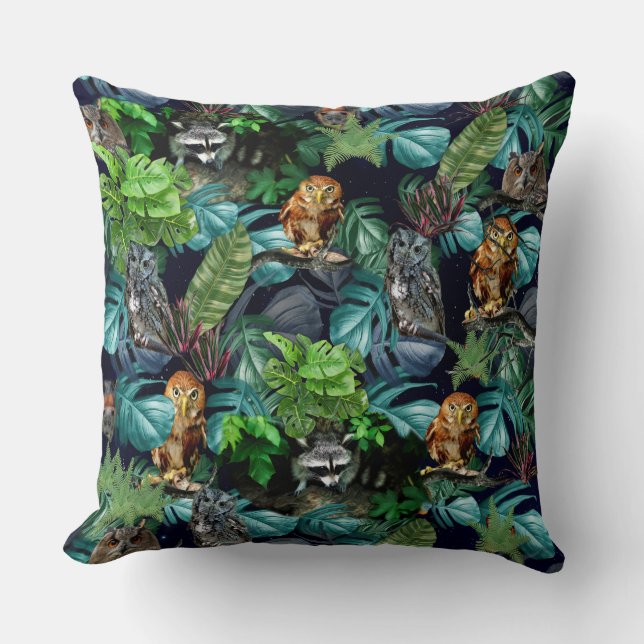 Cojín Decorativo Temas de celebración de fiestas nocturnos (Anverso)