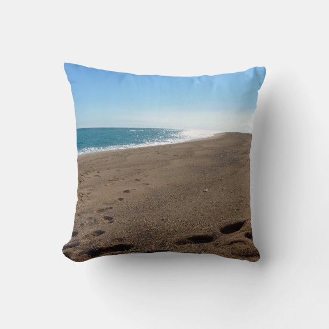 Cojín decorativo temático de playa (Anverso)