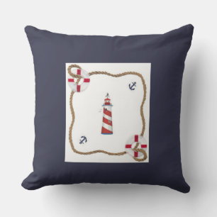 Cojín decorativo temático náutico