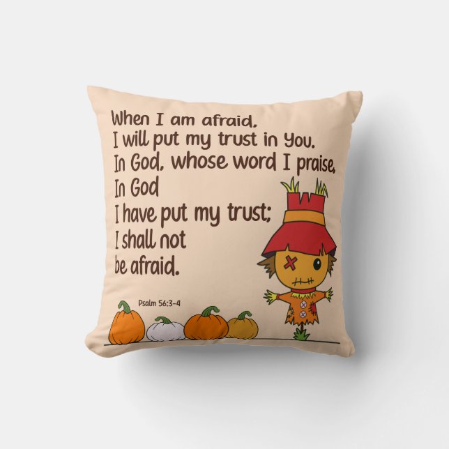 Cojín Decorativo Temeroso cuando tengo miedo (Anverso)