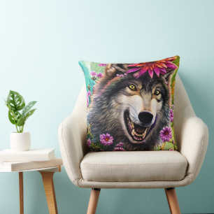 Cojín Decorativo Temeroso Furry King Wolf