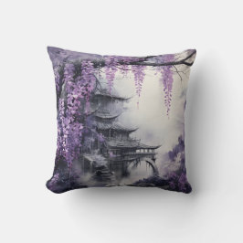 Cojín Decorativo Templo Antiguo de Wisteria