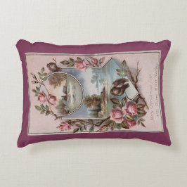 Cojín Decorativo Temporada de Navidades antiguos Rosas de aves pais