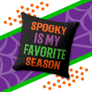 Cojín Decorativo Temporada espeluznante feliz Halloween divertido H