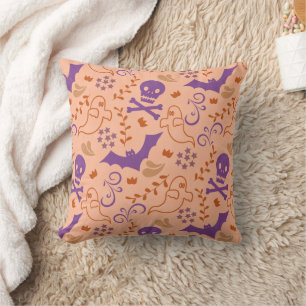 Cojín Decorativo Temporada espeluznante Murciélagos y fantasmas de 