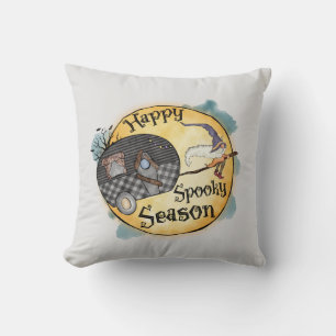 Cojín Decorativo Temporada feliz de fantasía   Camping de Halloween