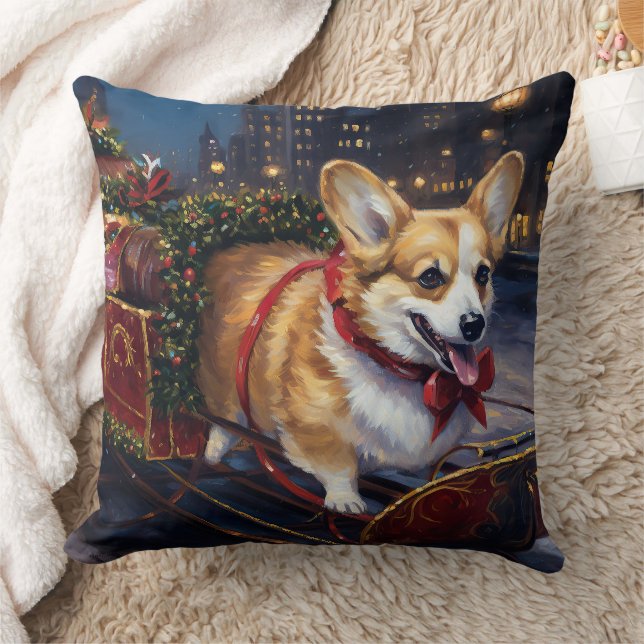 Cojín Decorativo Temporada festiva de los Navidades Corgi (Manta)