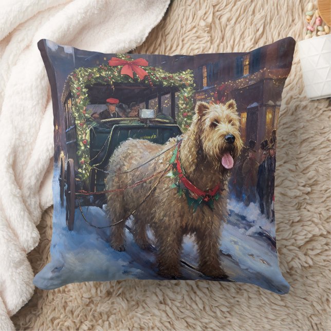 Cojín Decorativo Temporada festiva de los Navidades Wheaten Terrier (Manta)