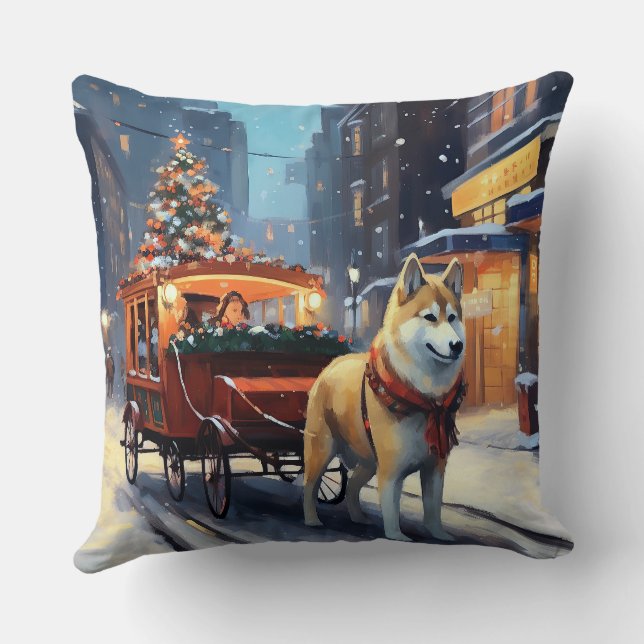 Cojín Decorativo Temporada festiva de Navidades Akita (Reverso )