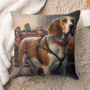 Cojín Decorativo Temporada Navideña del Beagle