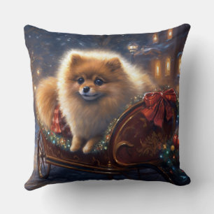 Cojín Decorativo Temporada Navideña del pomerania cepillada