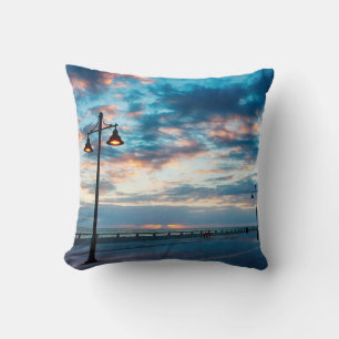 Cojín Decorativo Temprano en la mañana a lo largo del Océano Atl