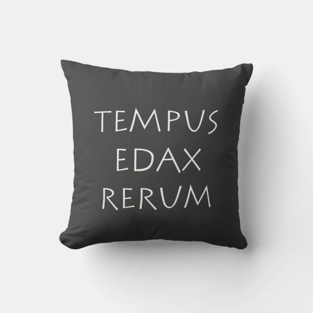Cojín Decorativo Tempus edax rerum (Anverso)