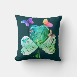 Cojín Decorativo "Ten un feliz Día de San Patricio" Green Shamrock