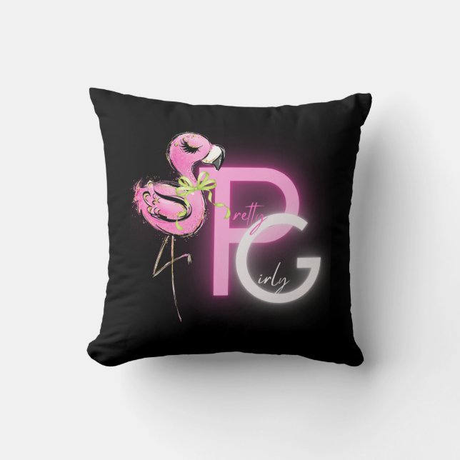 Cojín Decorativo Tendencia Bonito Girly Moda Regalos Flamingo (Anverso)