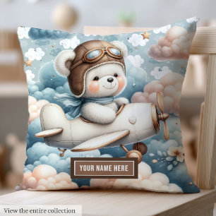 Cojín Decorativo Tendencia lindo oso de peluche piloto niño niño du