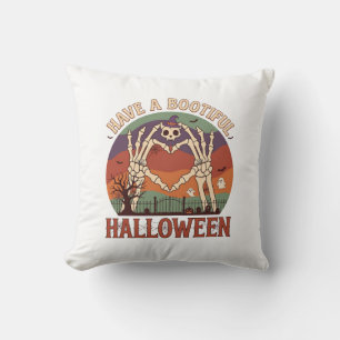 Cojín Decorativo Tener Manos de Esqueleto de Gato Calavera Bootiful