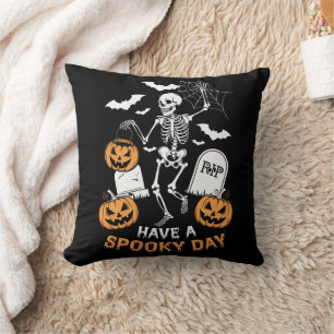 Cojín Decorativo Tenga un Día Espeluznante Regalo de Bruja de Hallo