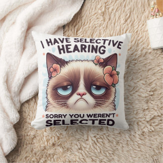 Cojín Decorativo Tengo Audición Selectiva Regalo Divertido para Ama