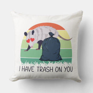 Cojín Decorativo Tengo basura en tu gracioso meme de possum
