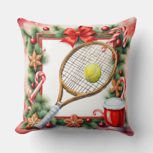 Cojín Decorativo Tenis con tema de Navidad para jugador