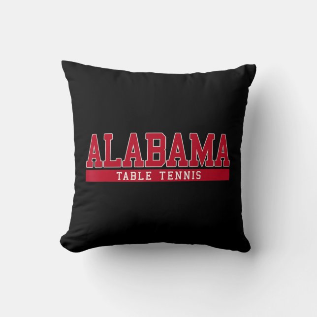 Cojín Decorativo Tenis de mesa de Alabama (Anverso)