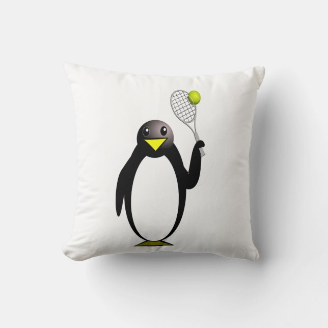 Cojín Decorativo Tenis del pingüino (Anverso)