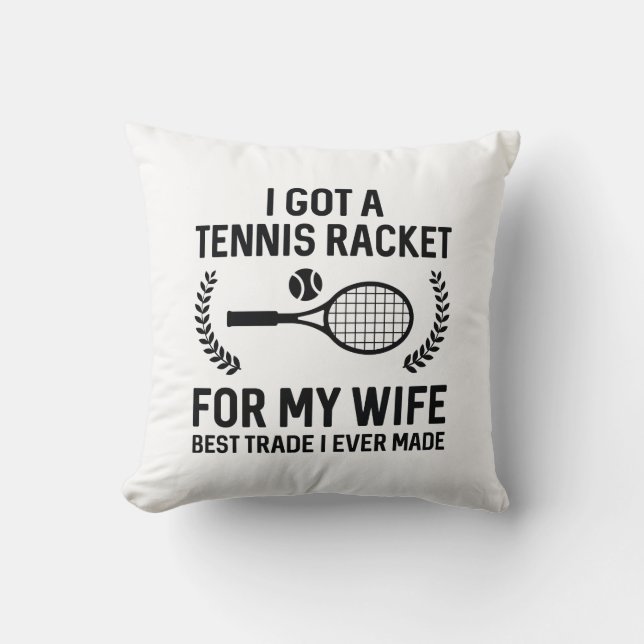 Cojín Decorativo Tenis Racket Para Mi Esposa (Anverso)