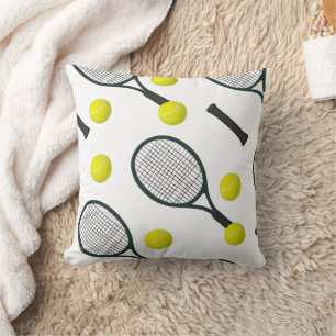 Cojín Decorativo Tenis Tema con pelota y raqueta