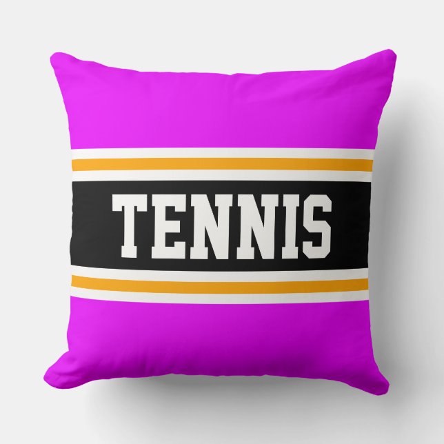 Cojín Decorativo TENNIS Brillante Estribos Atléticos Tropical Rosa  (Anverso)