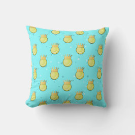 Cojín Decorativo Tennis Sports King Pattern en el fondo azul