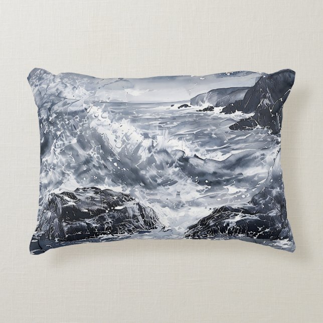 Cojín Decorativo Tentación en la costa galesa (Anverso)