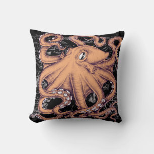 Cojín Decorativo Tentacles Octopus Naranja