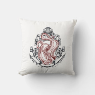 Cojín Decorativo Tentáculos De Calamar Del Espejo Horror Lovecrafti