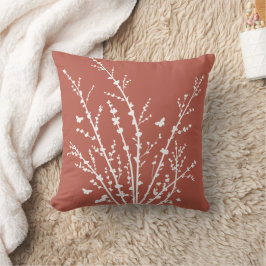 Cojín Decorativo Teracotta Mariposas y ramas mínimas